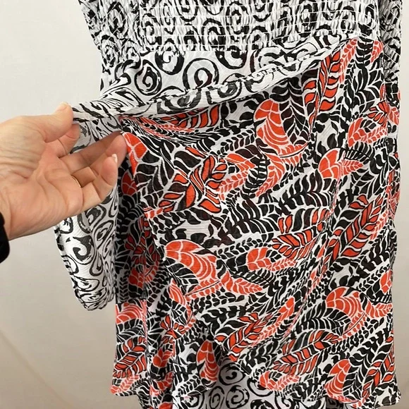 Lane Bryant Smocked Ruffle Boho Chiffon Sundress w/Removable Straps - Size 26 - Picture 4 of 15